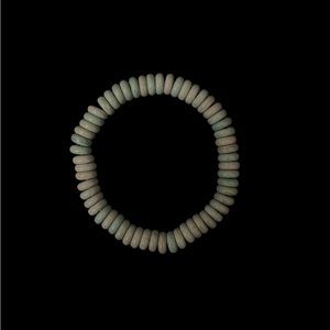 3 for $21 teal flat bead bracelet